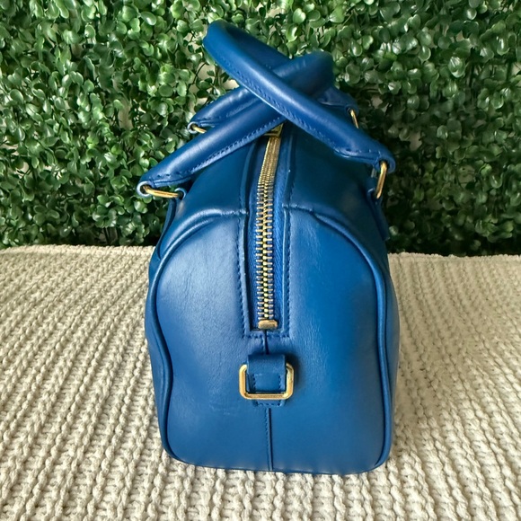 Saint Laurent Blue Leather Mini Duffle Bag Authentic - Picture 4 of 10